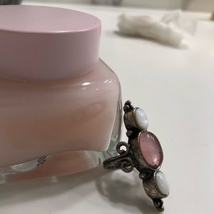 PINK AND WHITE GEMSTONE STATEMENT RING